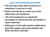 CELLS, WATER RELATIONSHIP.pptx